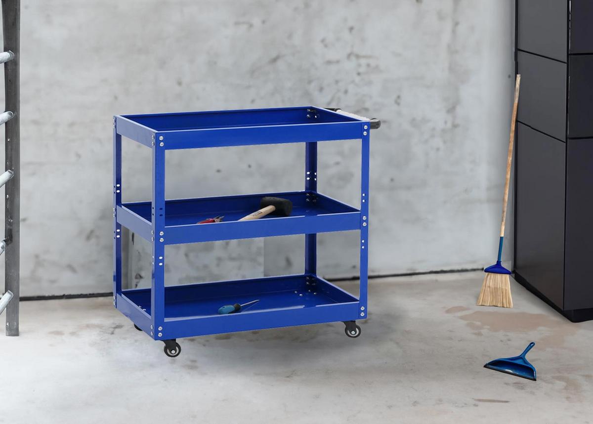 WERKZEUGWAGEN Blau - Blau, Metall (73/73/36cm) - MCW