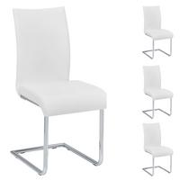 ESSZIMMERSTUHL ALADINO 4er-Set weiß - Weiß, Textil/Metall (43/94/56cm) - IDIMEX