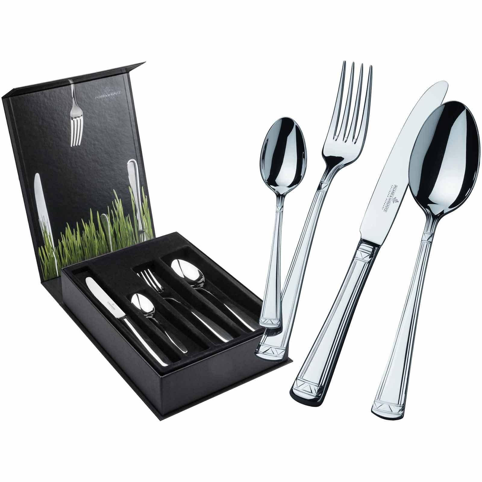 TAFELBESTECK INKL. BESTECKBOX Aradena silber 24-tlg. - Silberfarben, Metall - Picard & Wielpütz