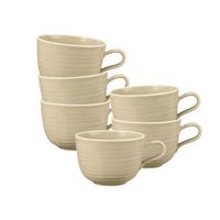 MILCHKAFFEETASSEN Terra Sandbeige 400 ml 6er Set - Beige, Keramik (0.4L) - Seltmann Weiden