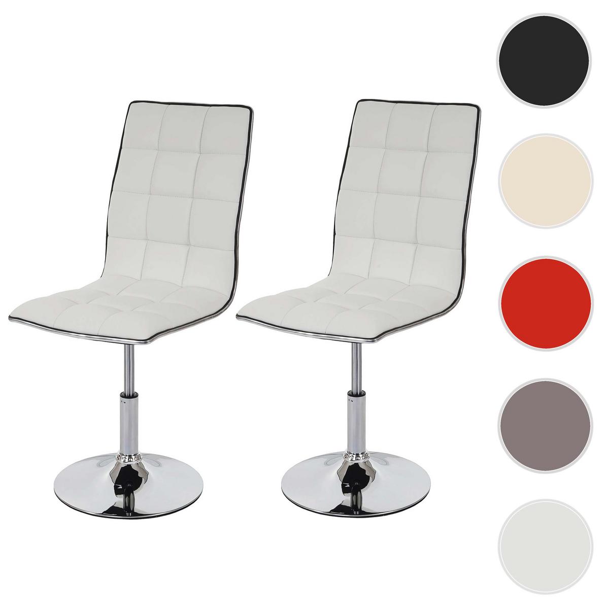 ESSZIMMERSTUHL Weiß 2er-Set - Weiß, Textil (43/103/54cm) - MCW