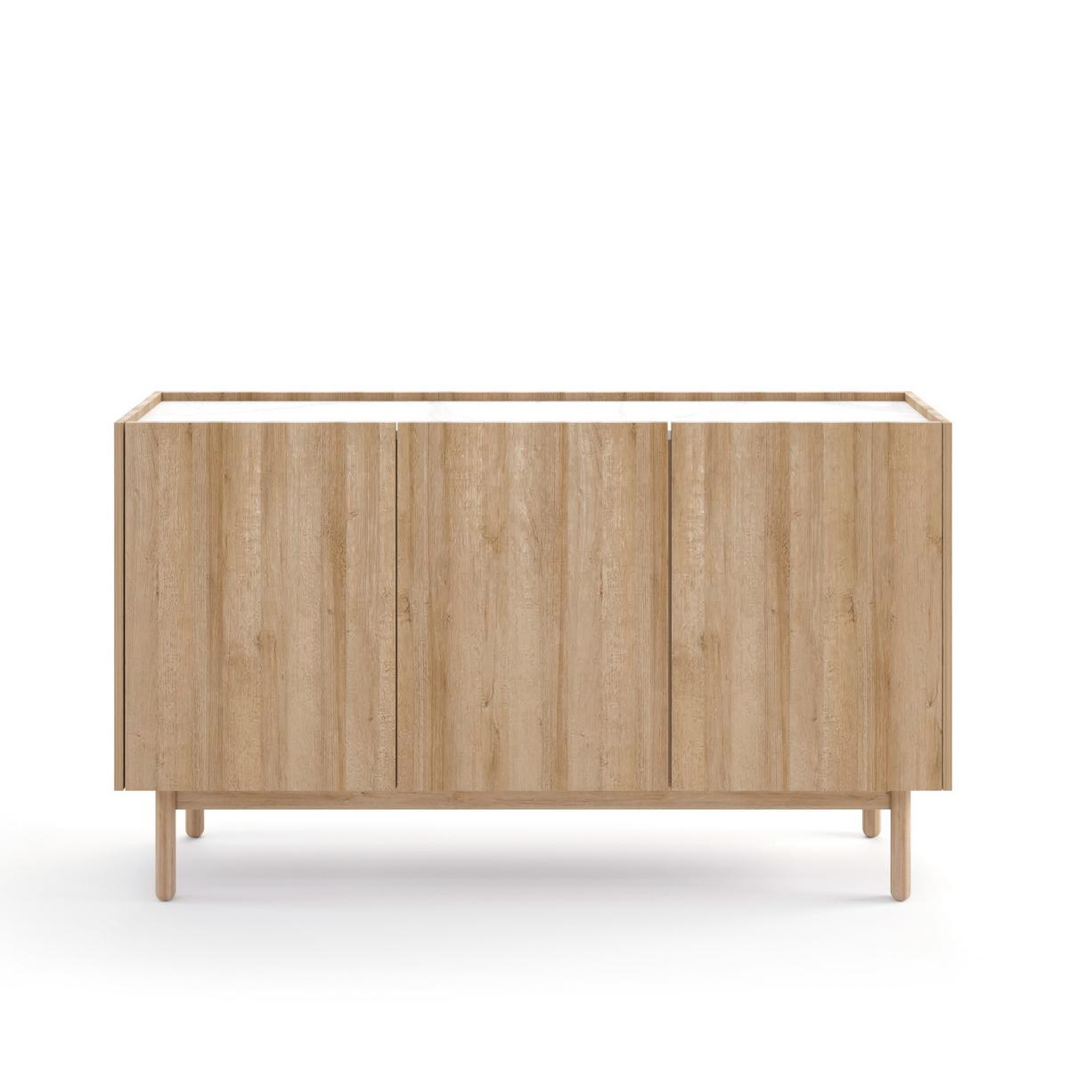 SIDEBOARD BOLOGNA 144/83/37 cm mit 3 Türen Eichefarben - Eichefarben, Holzwerkstoff (144/83/37cm) - MASSENO