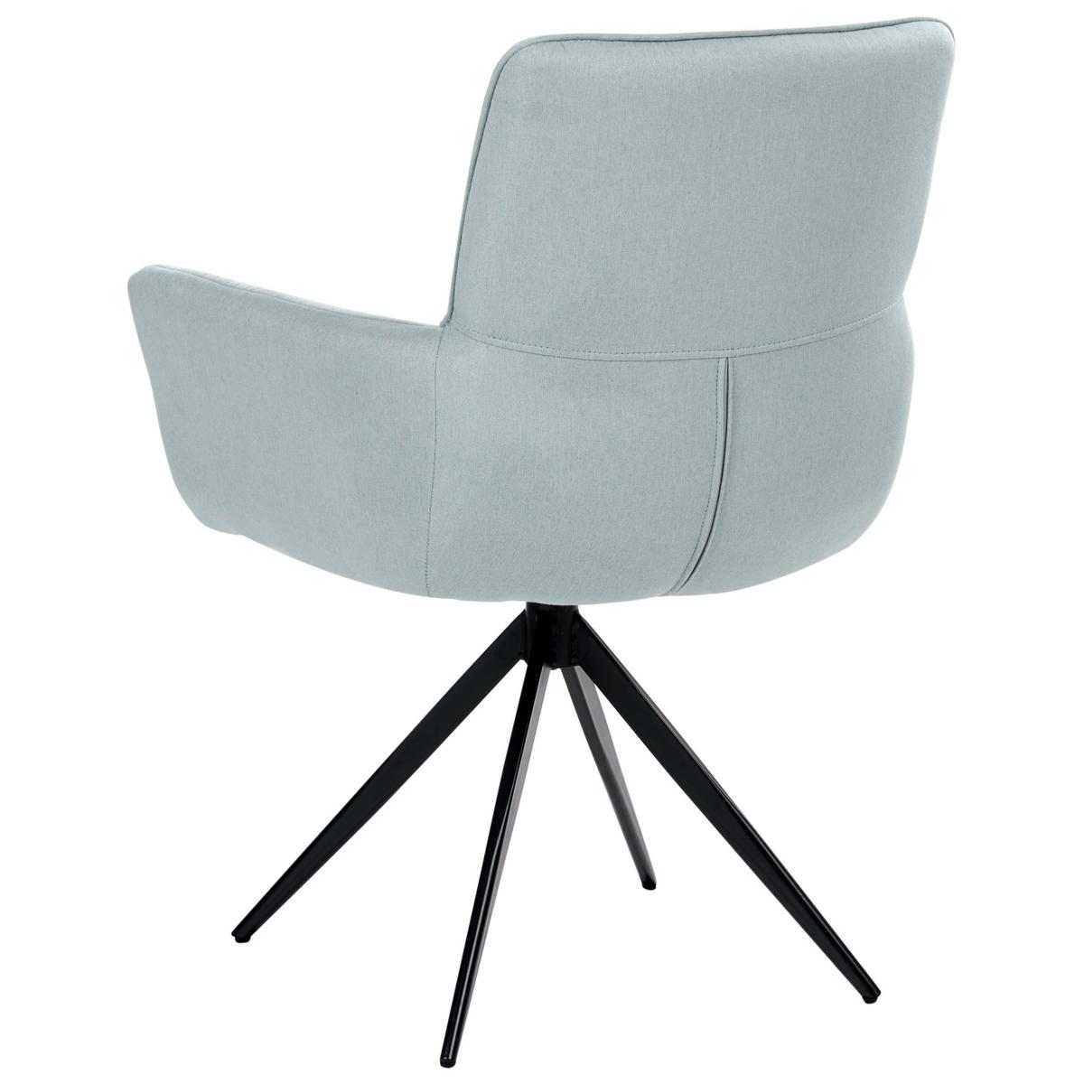 ESSZIMMERSTUHL drehbar Stoff Mintgrün Corbie - Mintgrün, Textil (62/89/67cm) - Beliani