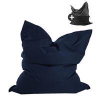 OUTDOOR SITZSACK mit Schutzhülle Der Große - Dunkelblau, Textil (130/170/20cm) - Mokebo