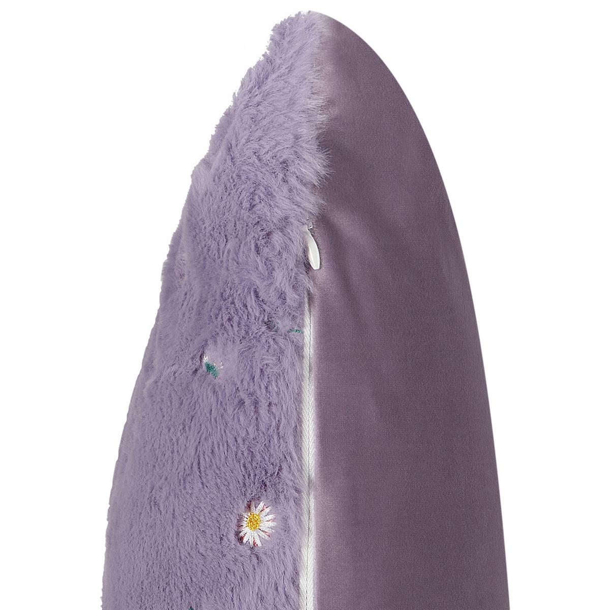 DEKOKISSEN 2er-Set Violett 45/45 cm Lavatera - Violett, Textil (45/45cm) - Beliani