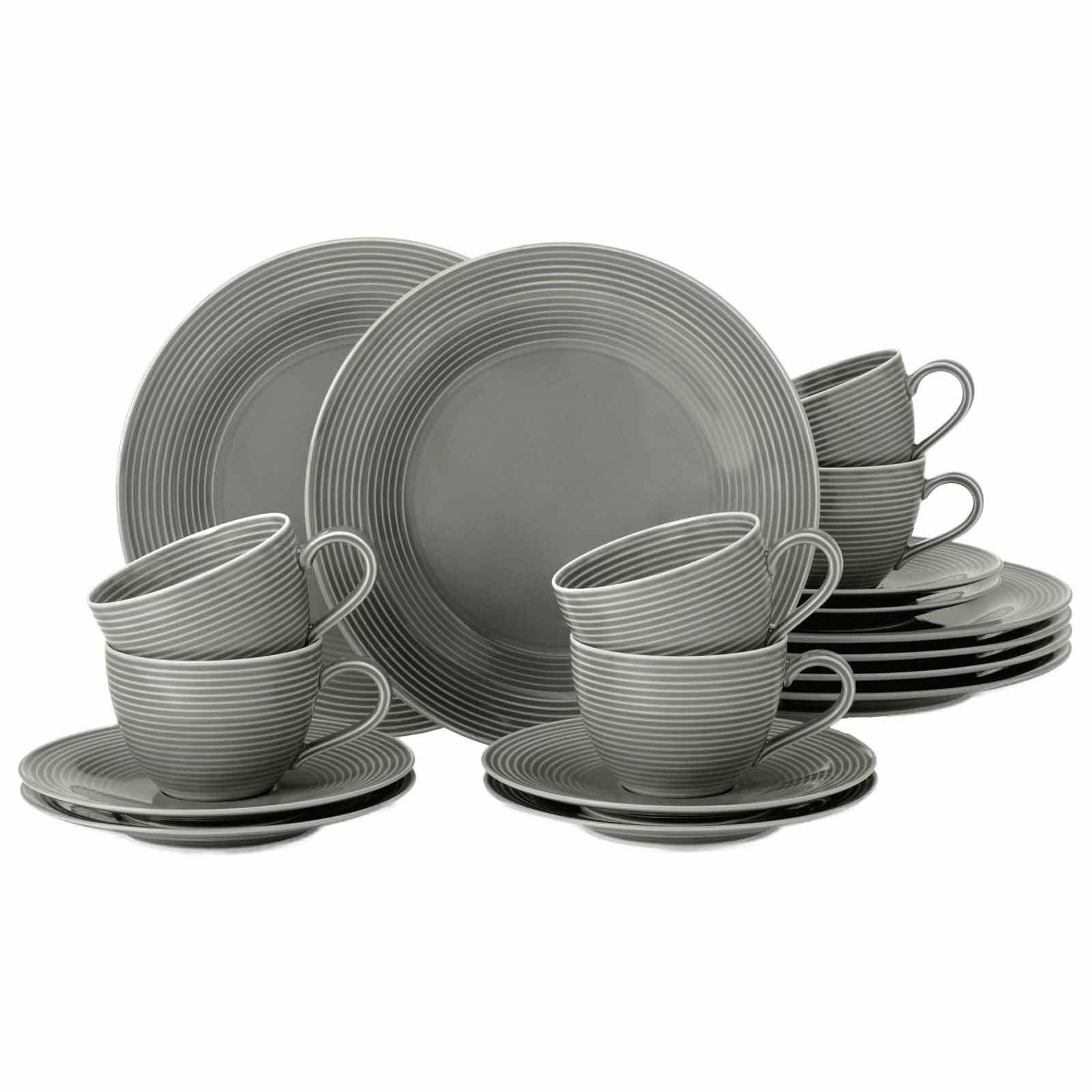 KAFFEESERVICE Beat Color Glaze Perlgrau 18-tlg. - Grau, Keramik (24/18.1/43cm) - Seltmann Weiden
