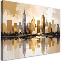 LEINWANDBILD Städte & Architektur 120x80cm - Beige, Textil (120/80cm) - Feeby