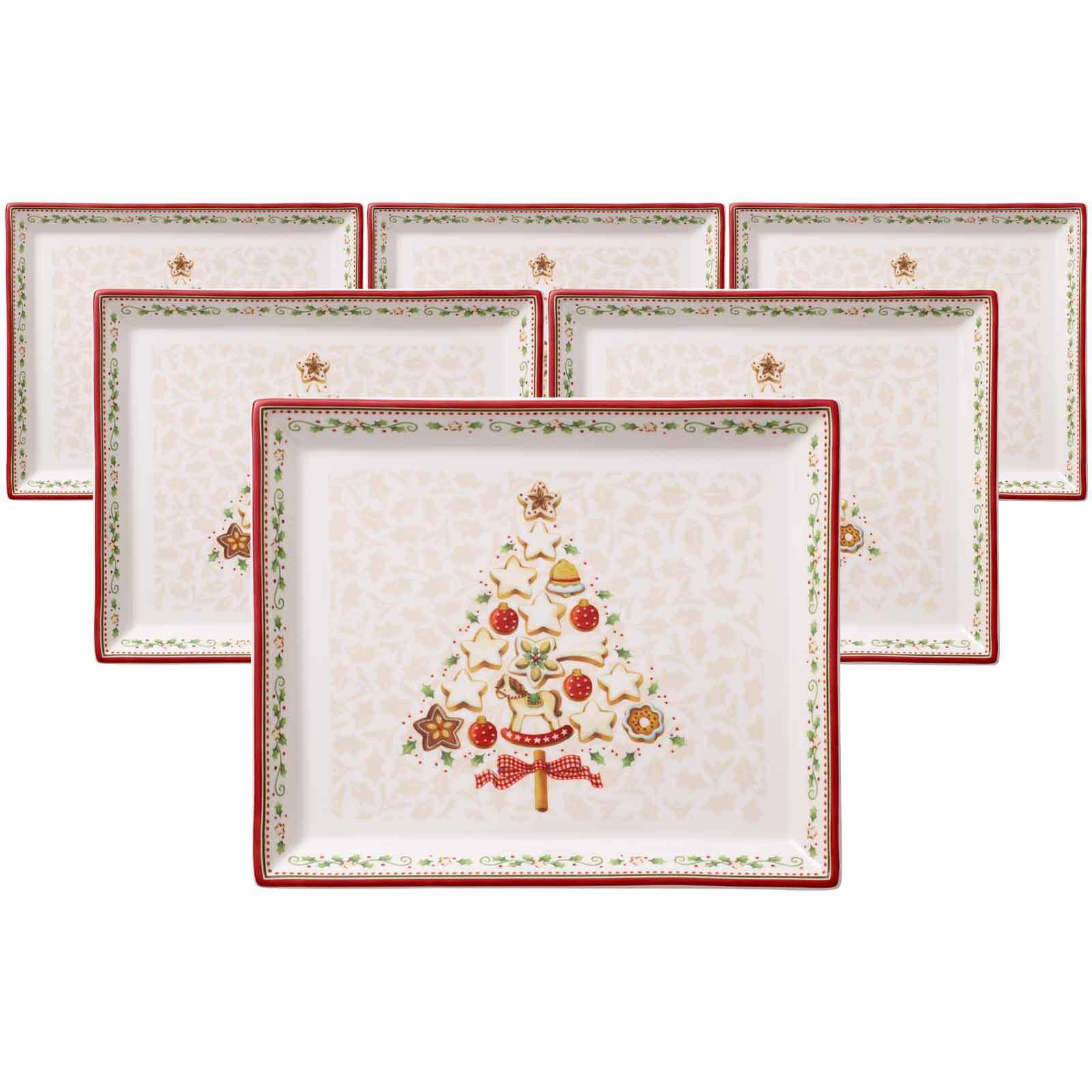 GEBÄCKPLATTEN Winter Bakery Delight bunt 27 x 23 cm 6er Set - Multicolor, Keramik (22.7/2.7/27.4cm) - Villeroy & Boch