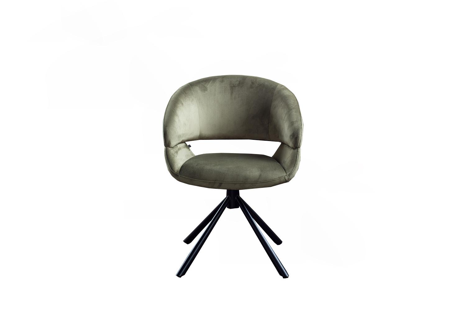 ESSZIMMERSTUHL LARA Dunkelgrün Velvet Drehbar (360°) (1er-Set) - Dunkelgrün, Kunststoff/Textil (61/82/62cm) - KAWOLA