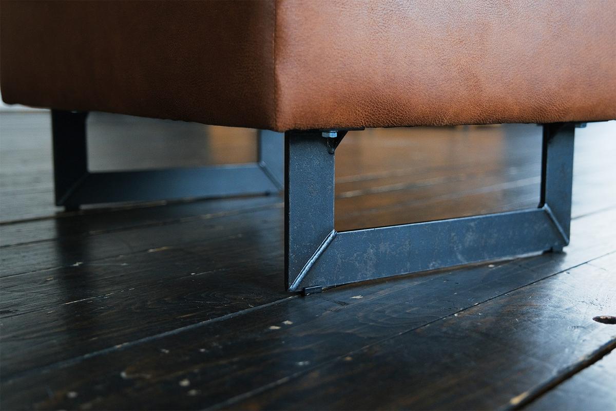 HOCKER VILNIUS Braun Kunstleder - Braun, Leder (76/48/56cm) - KAWOLA