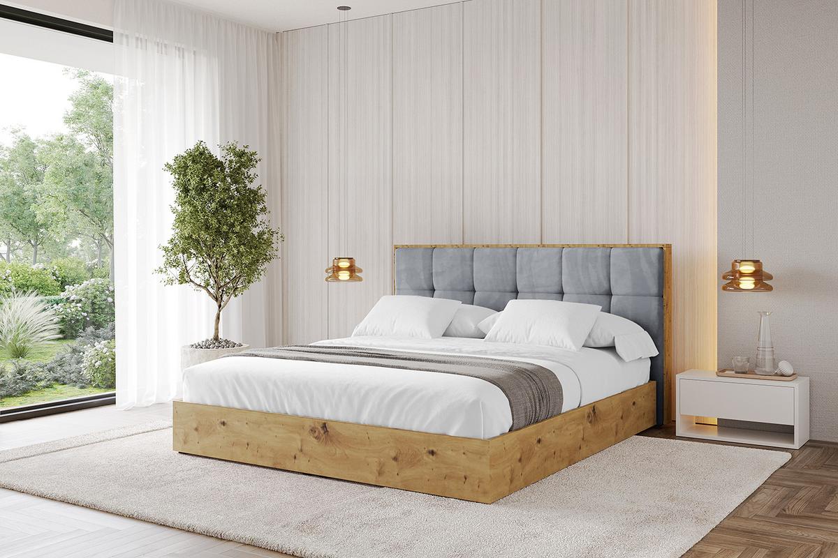 POLSTERBETT mit Bettkasten und Lattenrost, Boxbett ohne Matratze - ENZO7 160x200 - Grau, Holzwerkstoff/Textil (160/200cm) - ALTDECOR