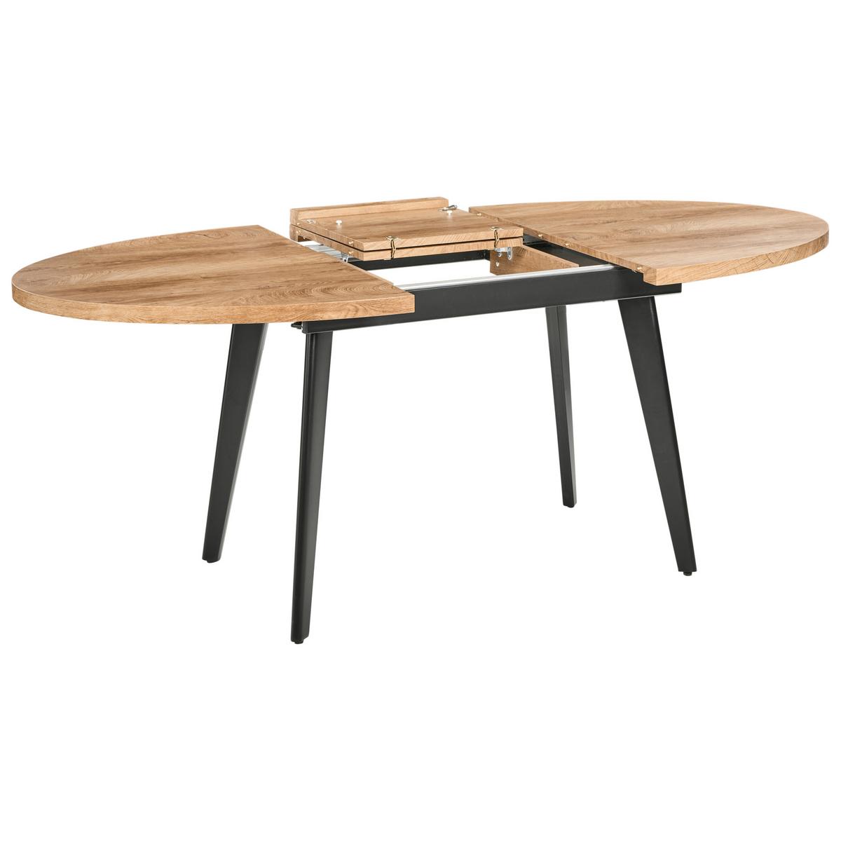 ESSTISCH ausziehbar Braun 140-180/90 cm Dutton - Braun, Holzwerkstoff (140/90/75cm) - Beliani