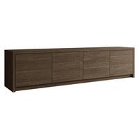 TV-LOWBOARD Solid 4D - Dunkelbraun/Schwarz, Holzwerkstoff/Kunststoff (198/51/40cm) - MIRJAN24