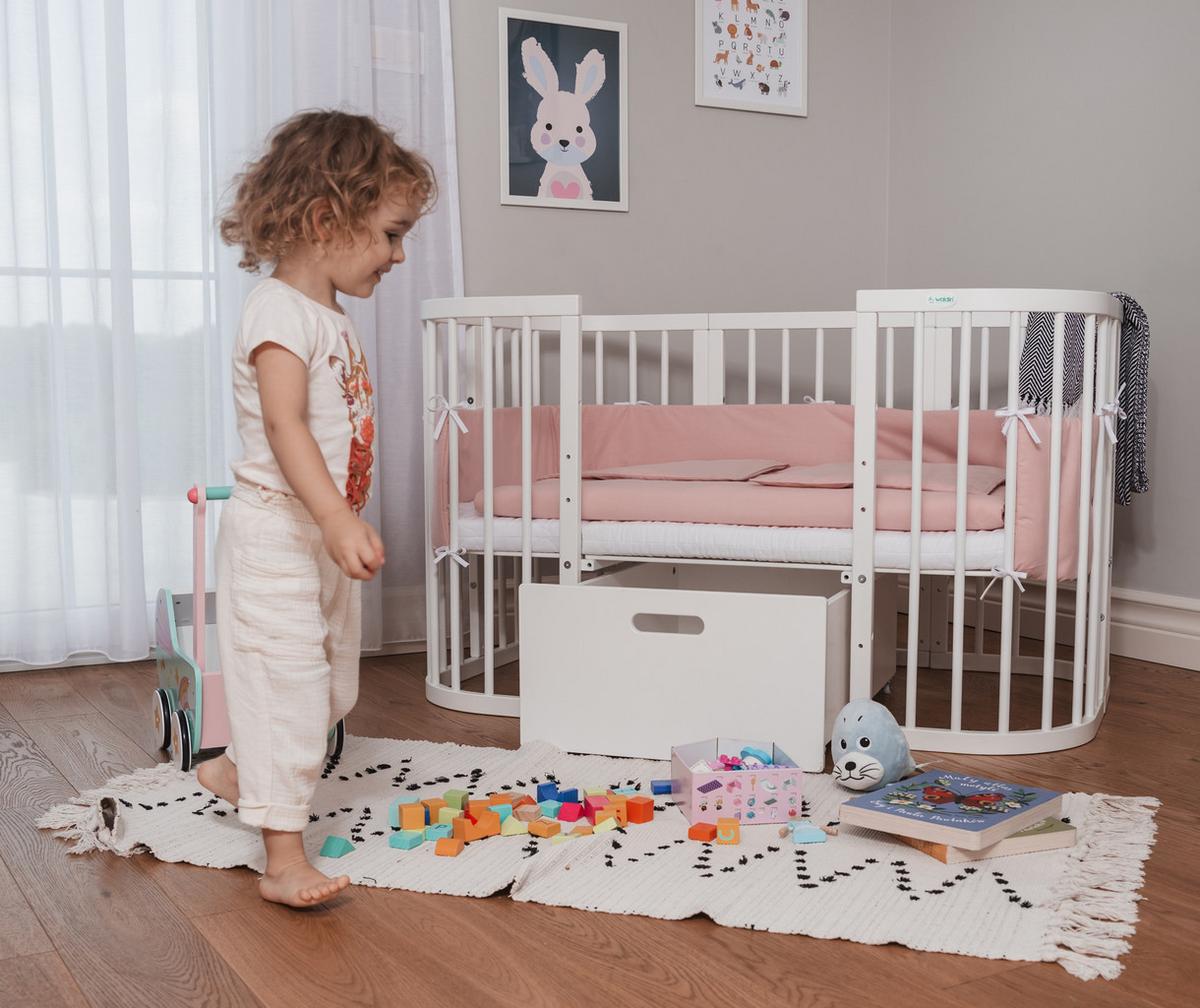 SCHUBLADE für Babybett 7in1, KEIN BETT - Weiß, Holz - waldin