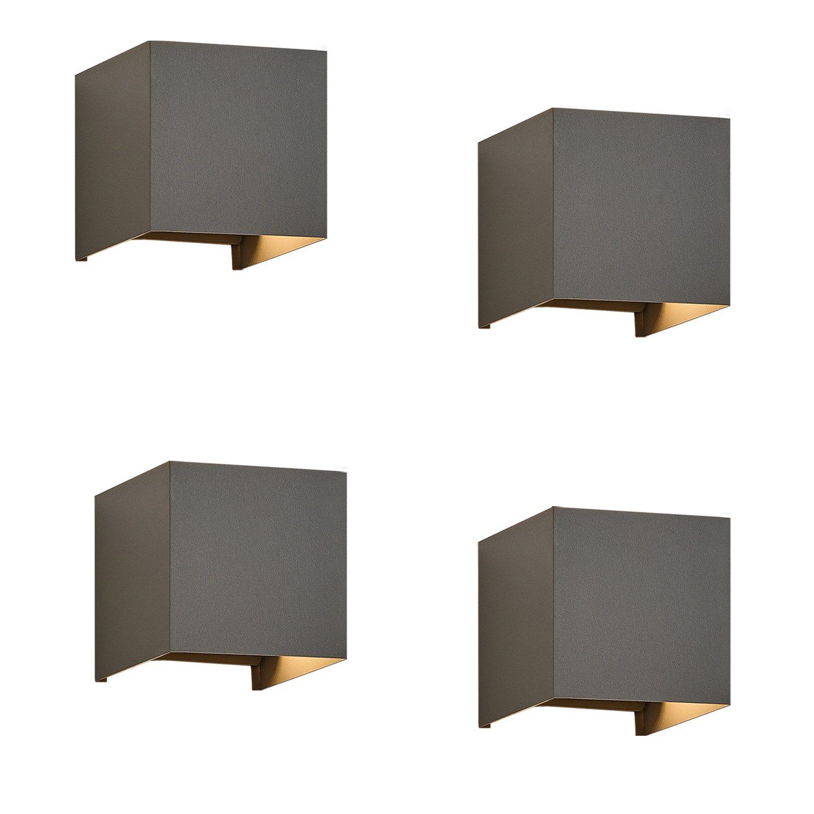 WANDLEUCHTE Luminesce 22/11.5/22 cm - Grau, Metall (11.5/22/22cm) - ZMH