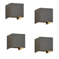 WANDLEUCHTE Luminesce 22/11.5/22 cm - Grau, Metall (11.5/22/22cm) - ZMH