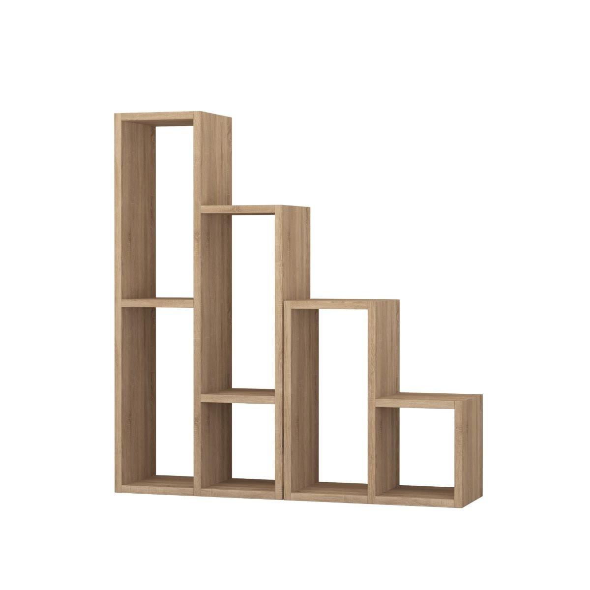 REGAL 10 Fächer H89 cm - Sule - Eichefarben, Holzwerkstoff (20/89/42cm) - Calicosy