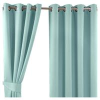 VERDUNKELUNGSVORHÄNGE Fischgrät mit Thermo-Funktion, Ösen 228/228 cm - Pastellblau, Textil (228/228cm) - Homescapes