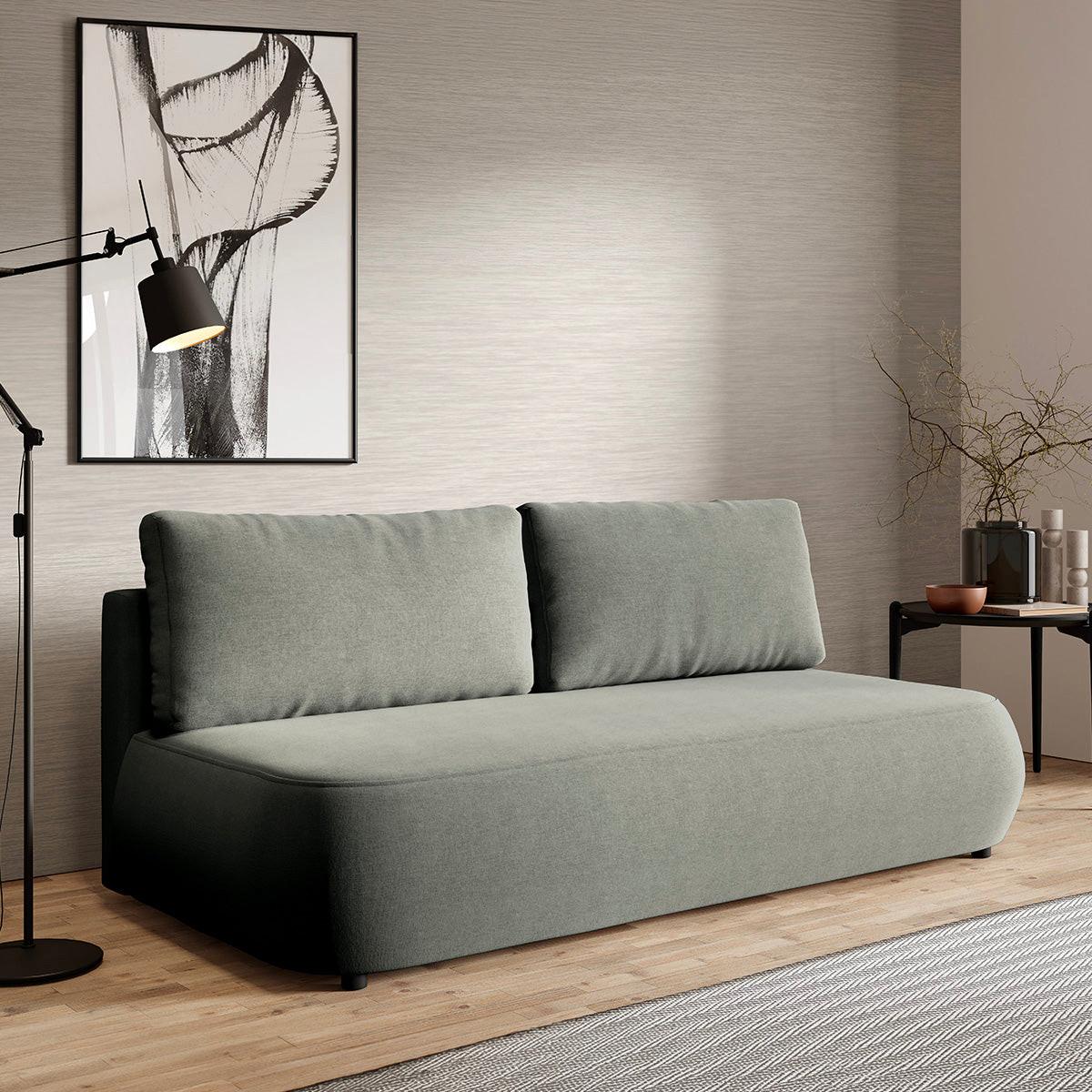 SOFA Antonio 3 Sitzplätze Grau - Grau, Holz (210/82/106cm) - Petits-meubles
