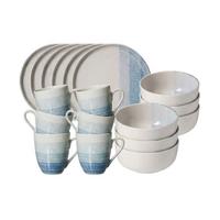FRÜHSTÜCKS-SET Trio Blau 18-tlg. - Blau, Keramik (2/2/2cm) - Ritzenhoff Breker