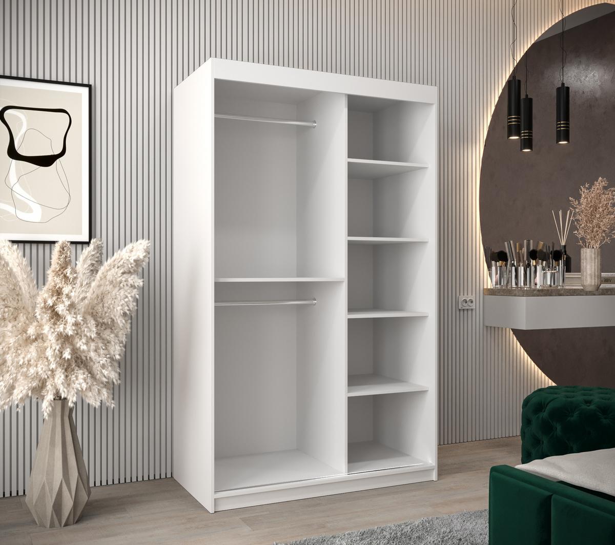 SCHWEBETÜRENSCHRANK 200/120/62 2-türig - Silberfarben/Eiche Artisan, Holz/Kunststoff (120/200/62cm) - Abiks Möbel