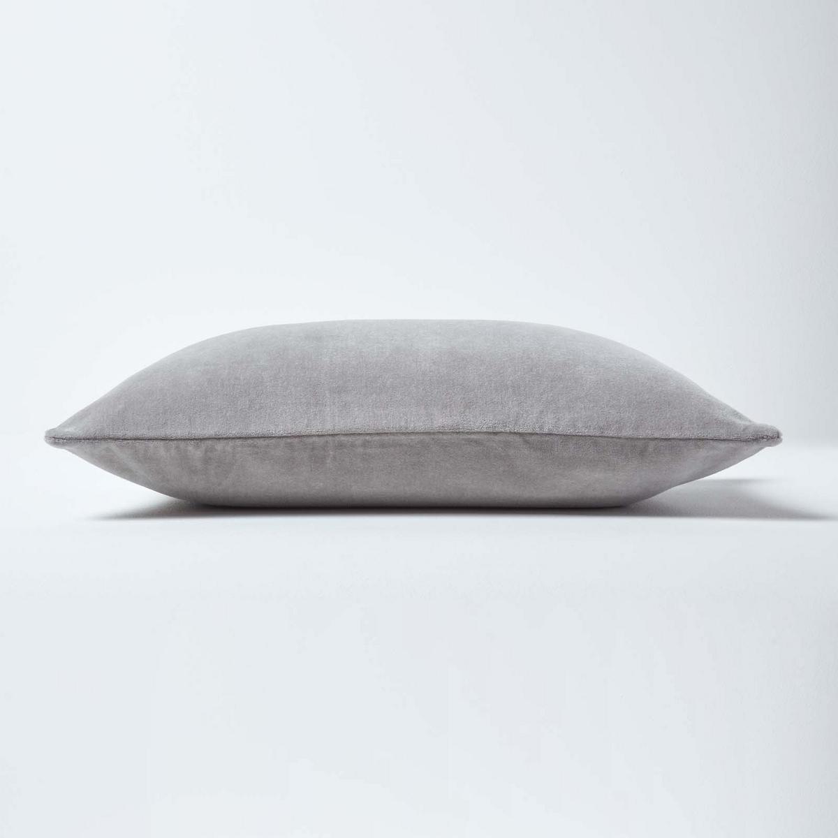 KISSENHÜLLE Baumwollsamt grau 30/50 cm - Hellgrau, Textil (30/50cm) - Homescapes