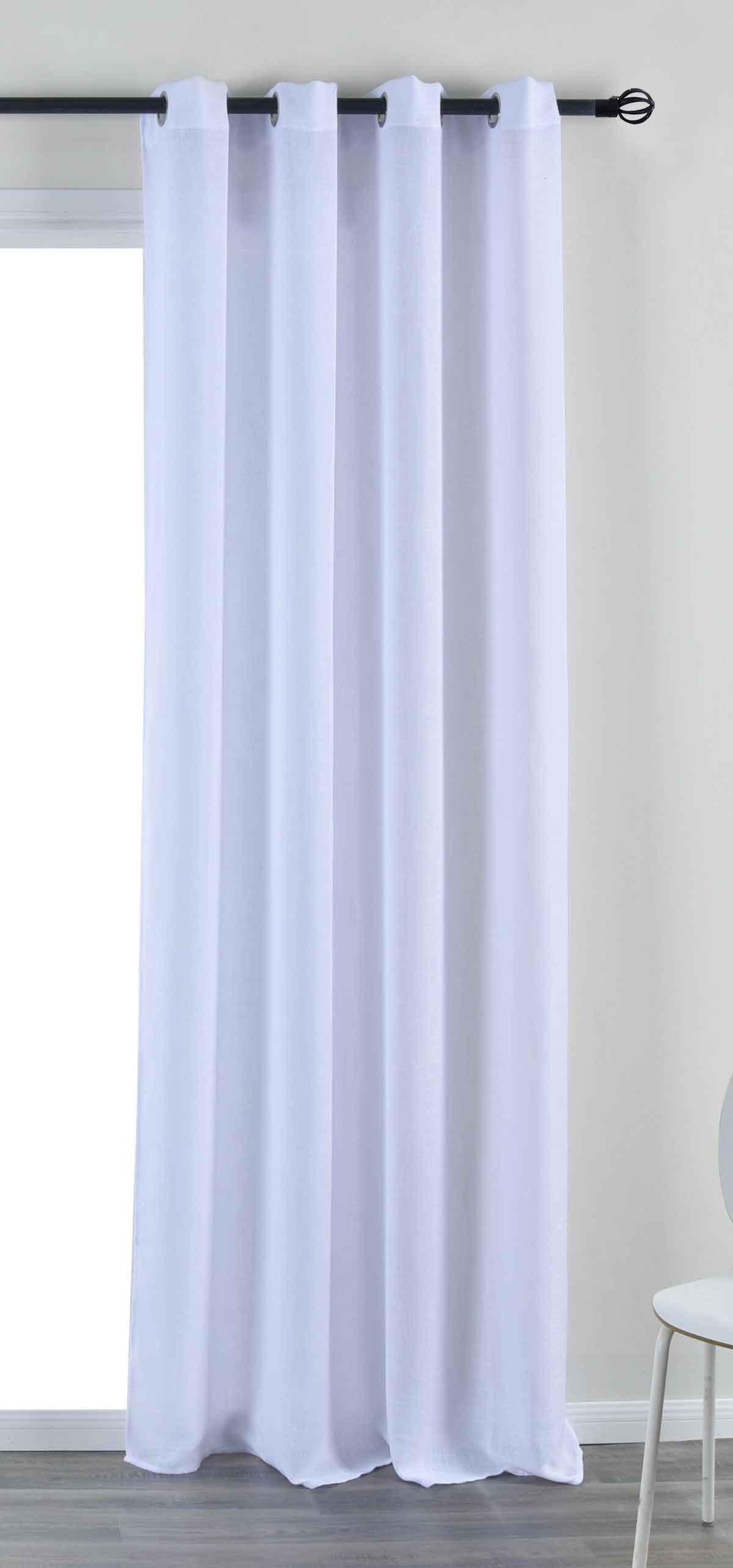 VORHANG »Essen« HxB 245x145 cm Weiß - Weiß, Textil (145/245cm) - Gardinenbox