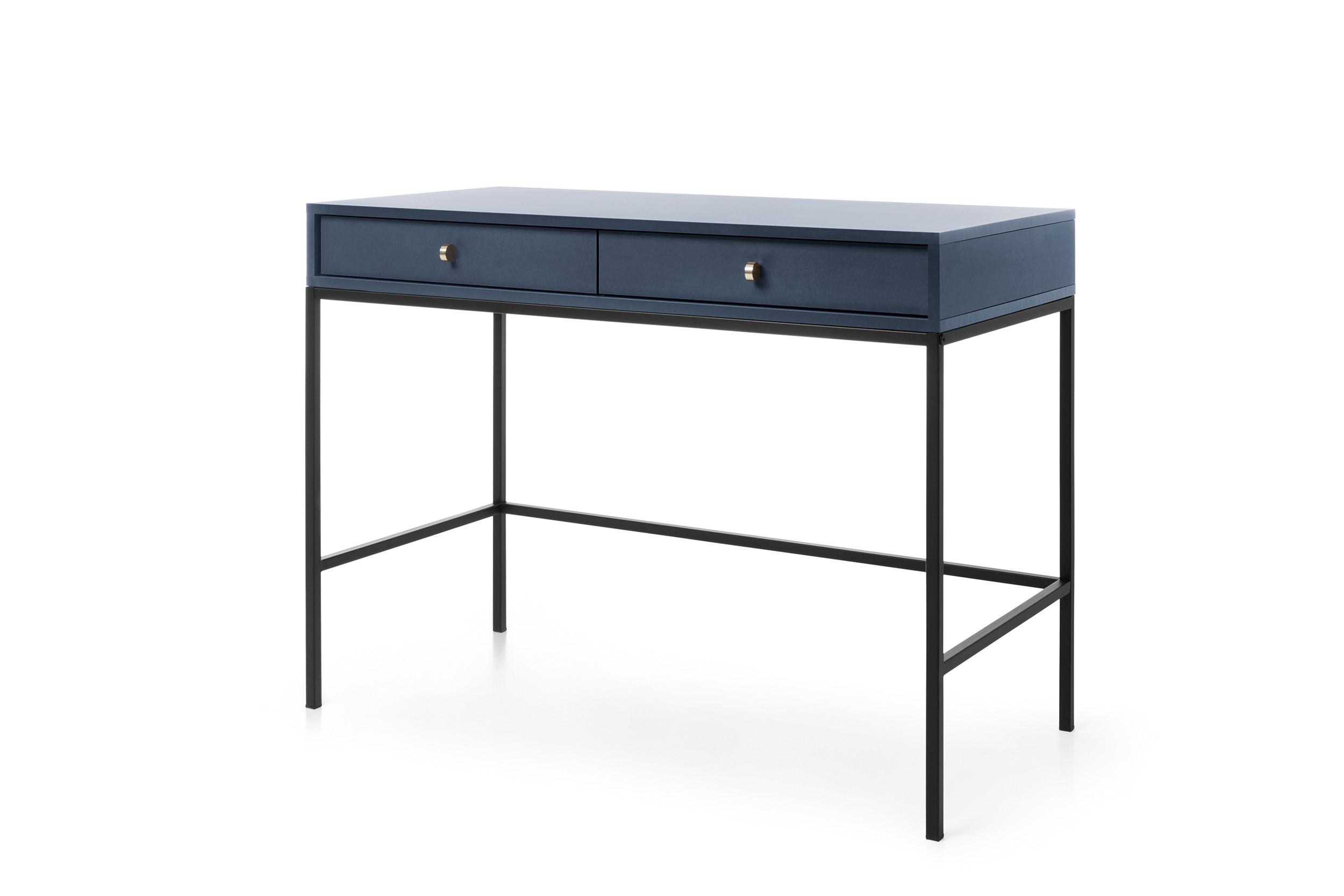KONSOLENTISCH MONDO 104/78/50 cm mit Schubladen, Blau - Blau, Holzwerkstoff (50/104/78cm) - MASSENO