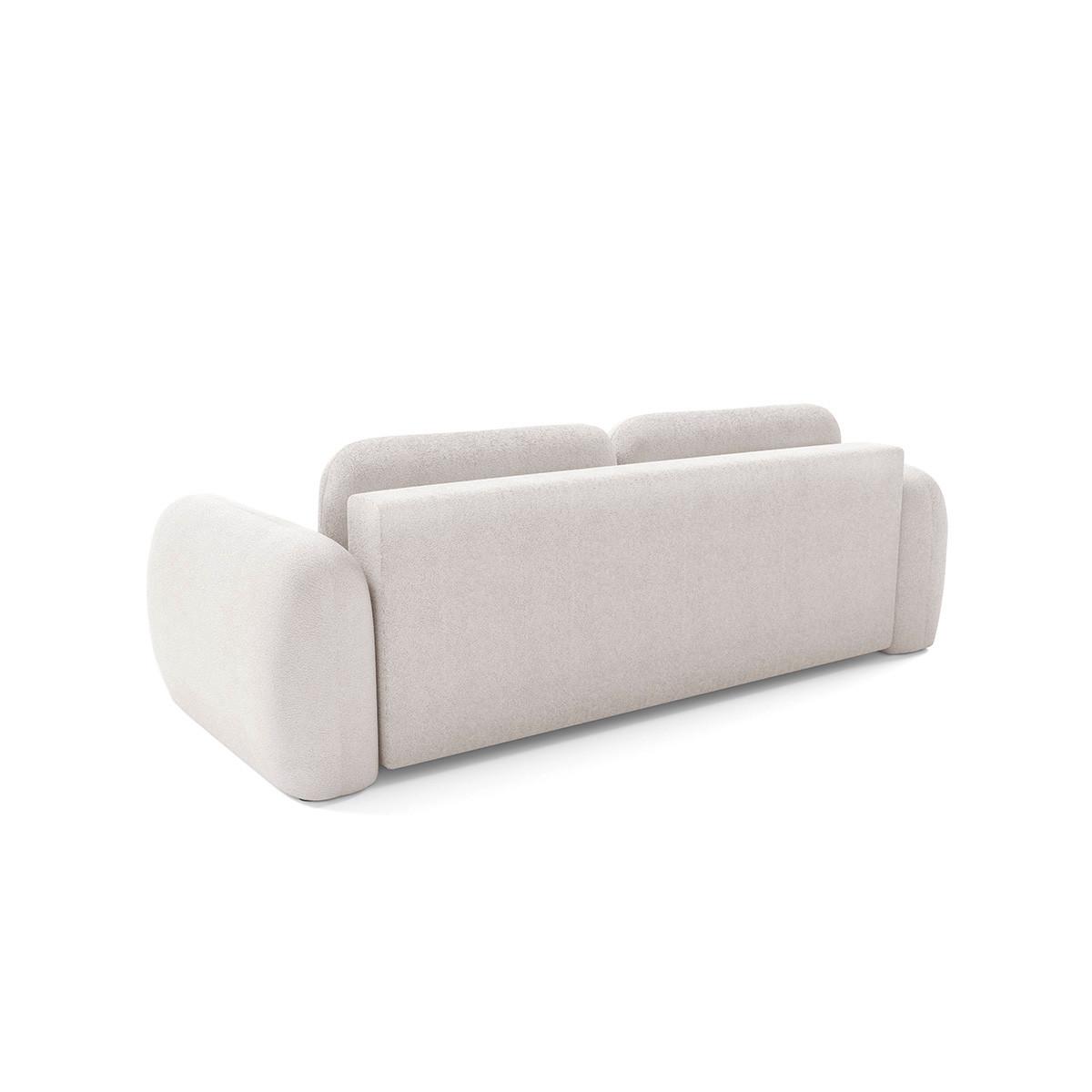 SOFA Livio 3 Sitzplätze Gebrochenes Weiß - Weiß, Holz (270/95/121cm) - Petits-meubles