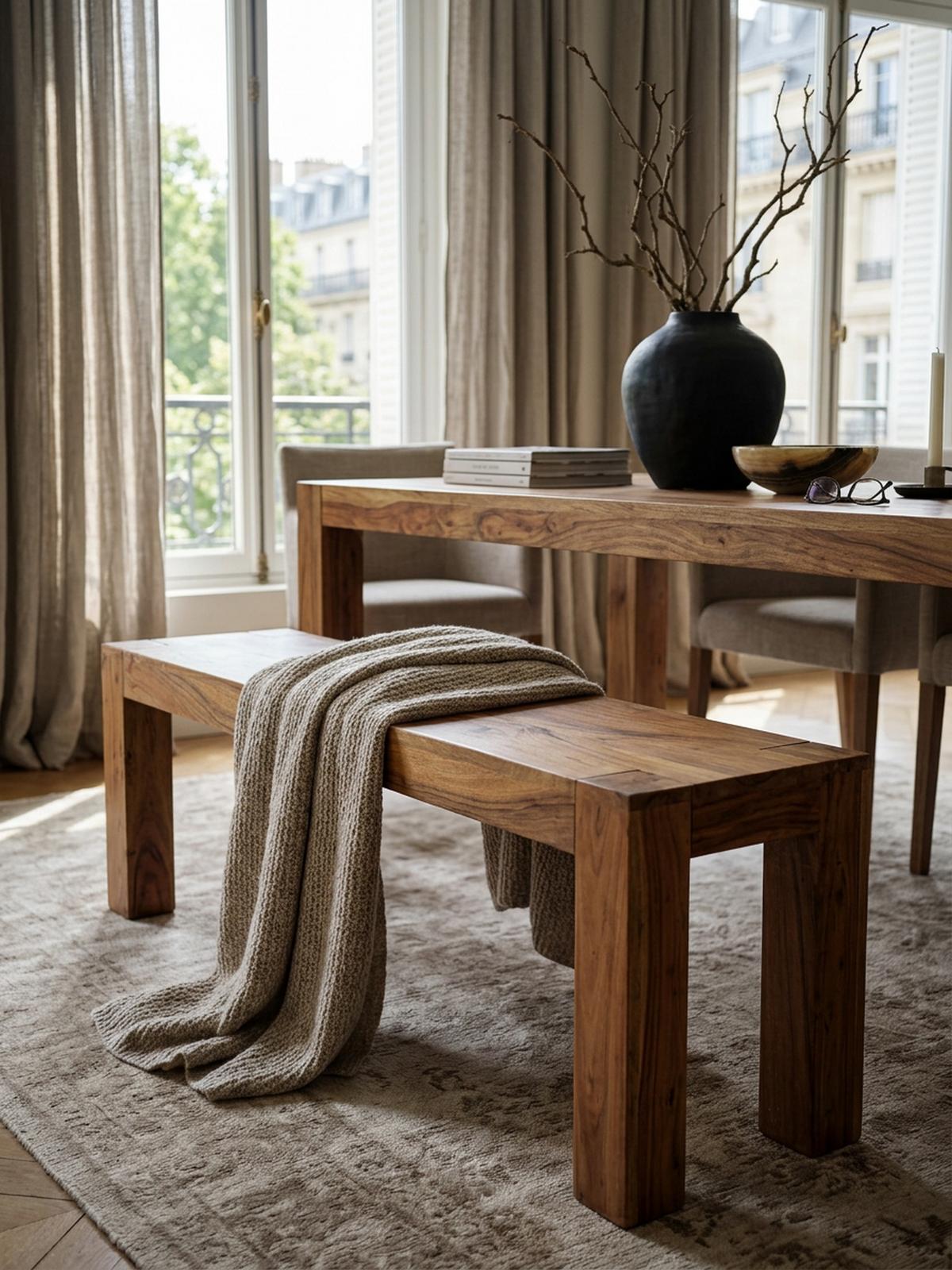 SITZBANK Massivholz Landhausstil handgefertigt, Braun 120x35x45 cm - Braun, Holz (120/45/35cm) - KADIMA DESIGN