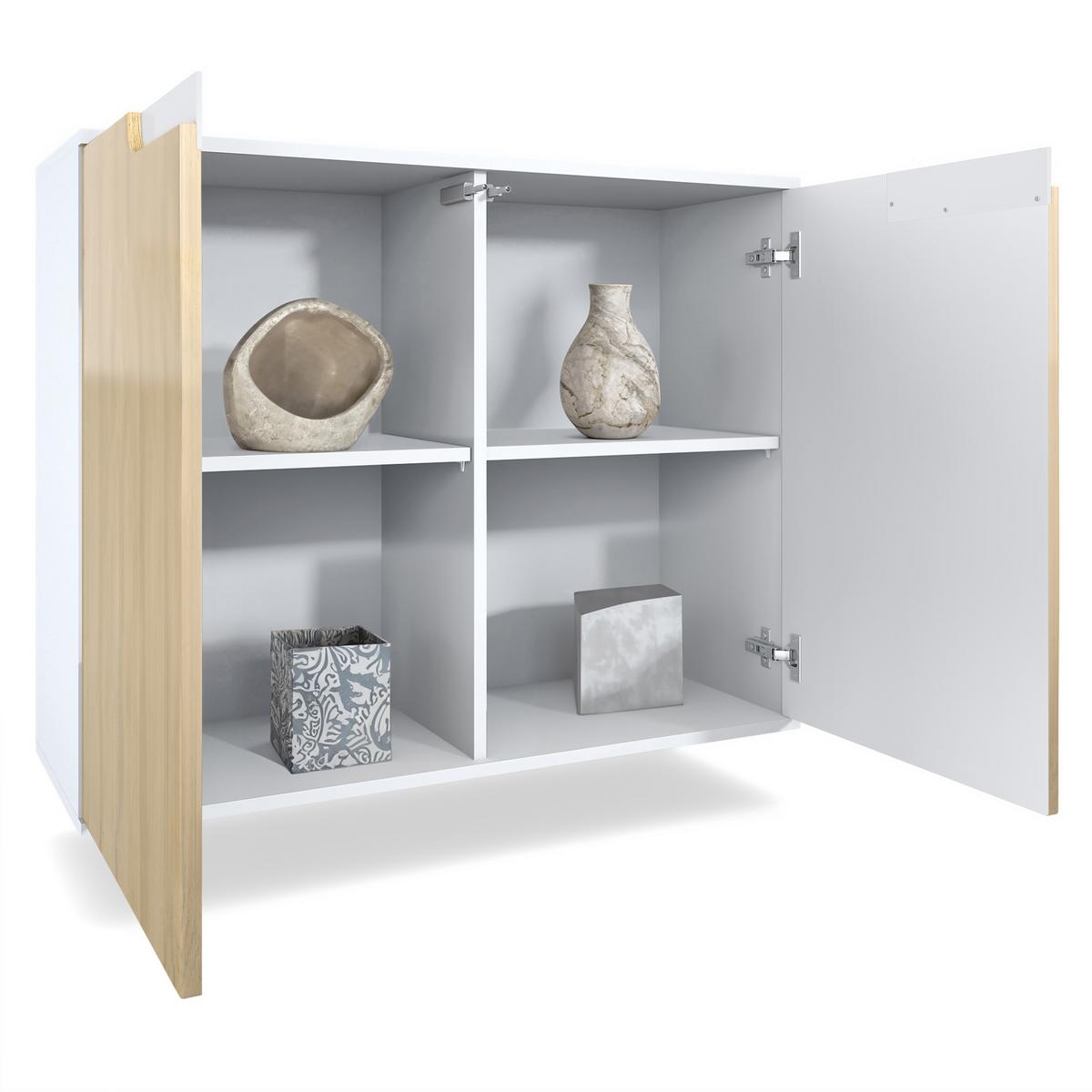 KOMMODE Sylt Beton Dunkel Optik - Dunkelgrau, Holzwerkstoff (92.5/73.5/35cm) - Vladon