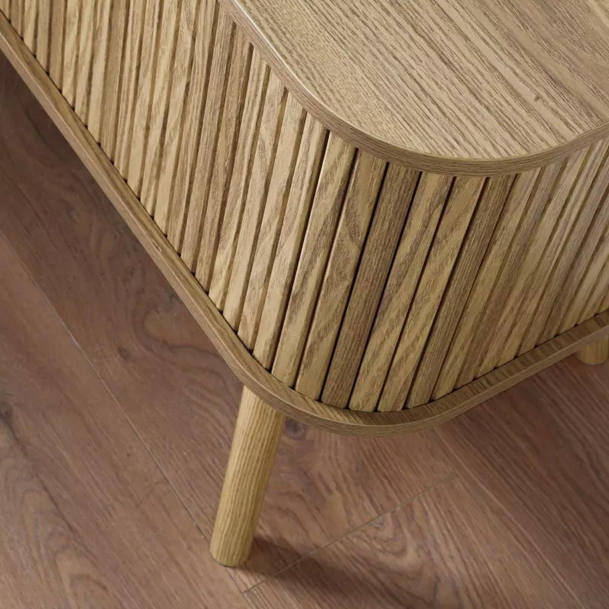 TV-MÖBEL 2 Schiebetüren ernest 39/55/119 cm - Eschefarben, Holzwerkstoff (119/55/46cm) - Calicosy