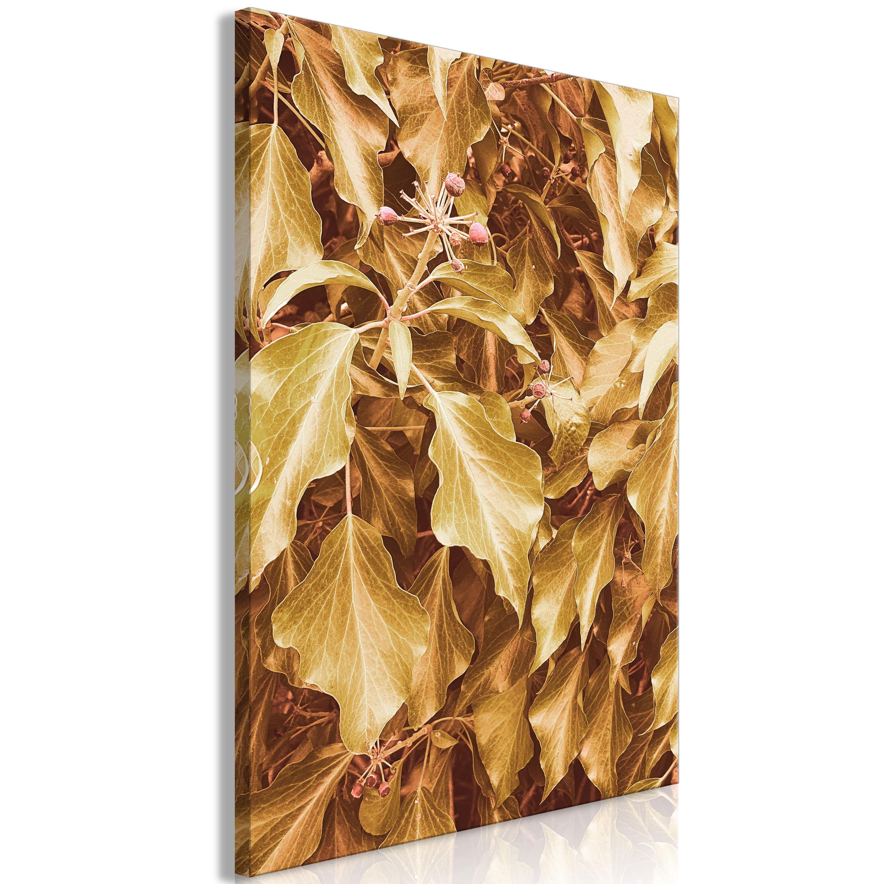 KUNSTDRUCK Braun 40/60 cm - Braun/Grün, Textil (40/60cm) - KUNSTLOFT