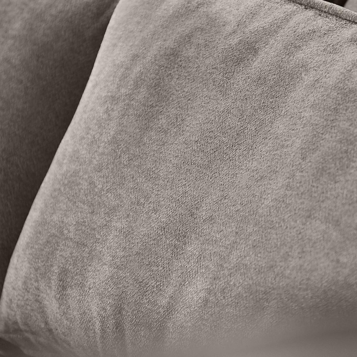 ECKSOFA Pablo ohne Schlaffunktion, mit abgerundeter Ottomane, links, Cappuccino, Velourstoff - Cappuccino, Textil (319/196cm) - Beautysofa