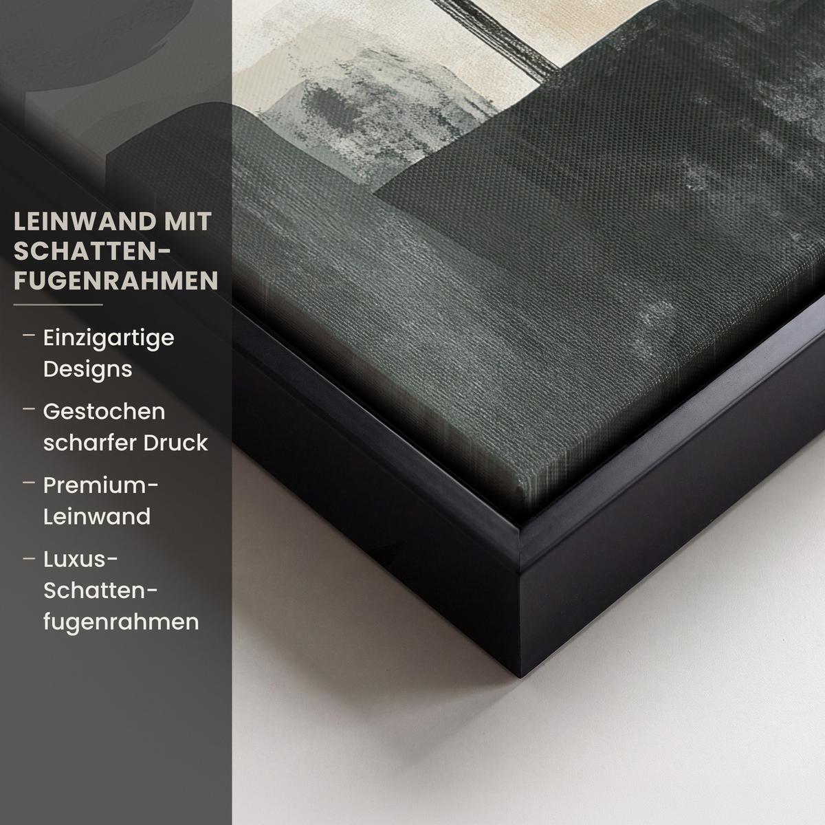 LEINWAND Bilder mit Rahmen - Wabi sabi - Beige - Pflanze - 30x40 - Sandfarben, Textil (30/40cm) - MuchoWow