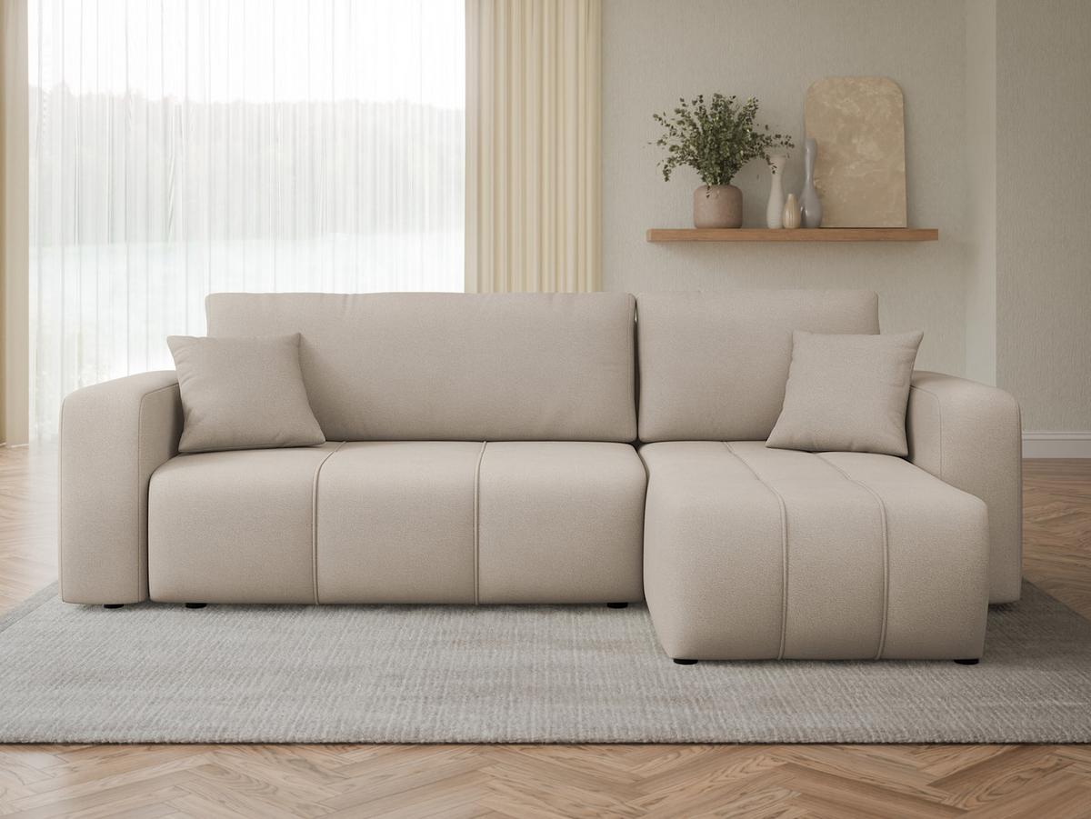 ECKSOFA Furyn - Beige/Schwarz, Holz/Kunststoff (244/145cm) - MIRJAN24