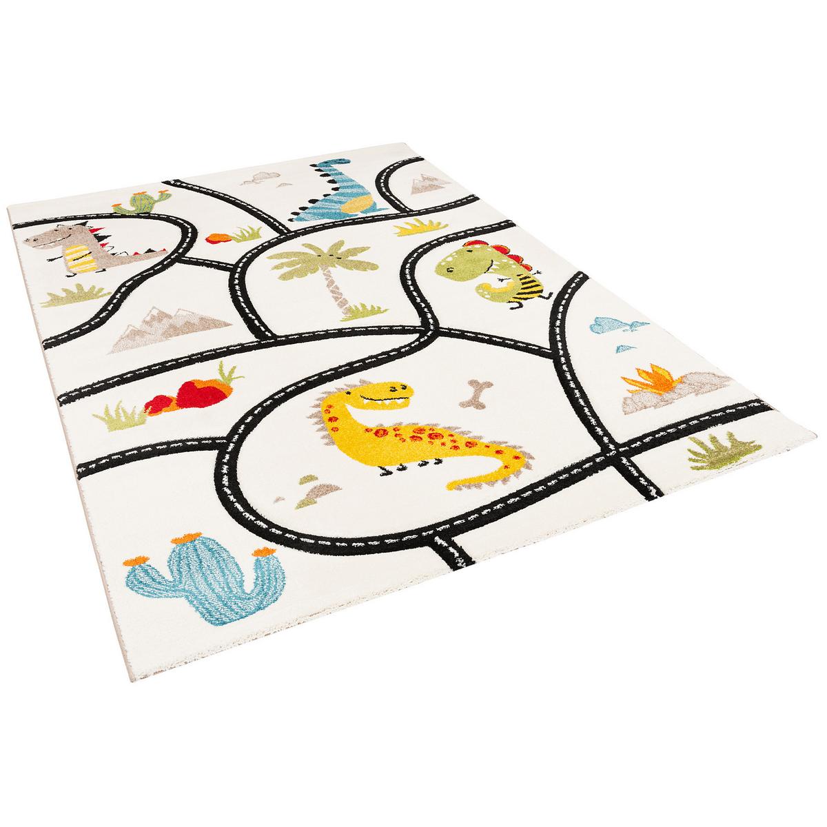 KINDER TEPPICH MAUI KIDS DINO STRASSENTEPPICH - Multicolor, Textil (200/290cm) - Pergamon