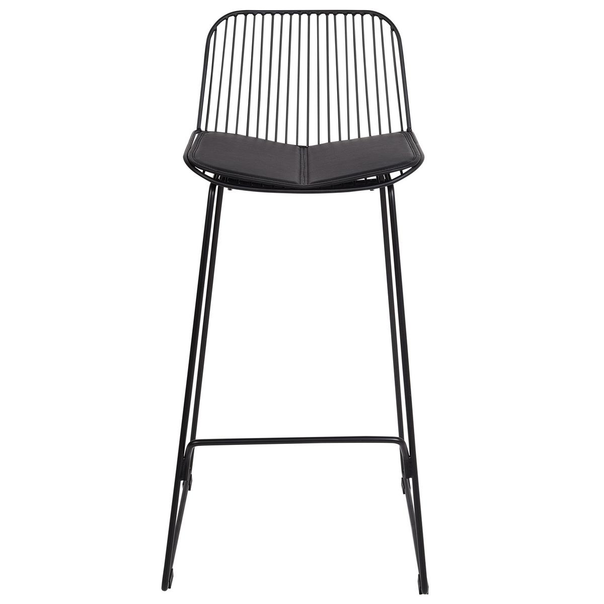 BARSTUHL 2er-Set Metall Schwarz Pensacola - Schwarz, Metall (49/99/49cm) - Beliani