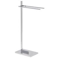 HANDTUCHSTÄNDER Stahlsilber 45x86 cm Selva - Silberfarben, Metall (20/86/45cm) - Beliani