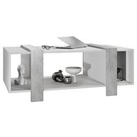 COUCHTISCH Ida Blenden in Beton Oxid Optik - Hellgrau, Holzwerkstoff (56.5/110.5/42cm) - Vladon