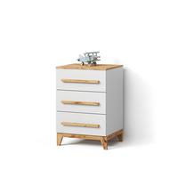 KOMMODE Mailo Weiß/Artisan 60 x 88 cm mit Tür - Weiß/Eiche Artisan, Holzwerkstoff (60/88/53.4cm) - Livinity®