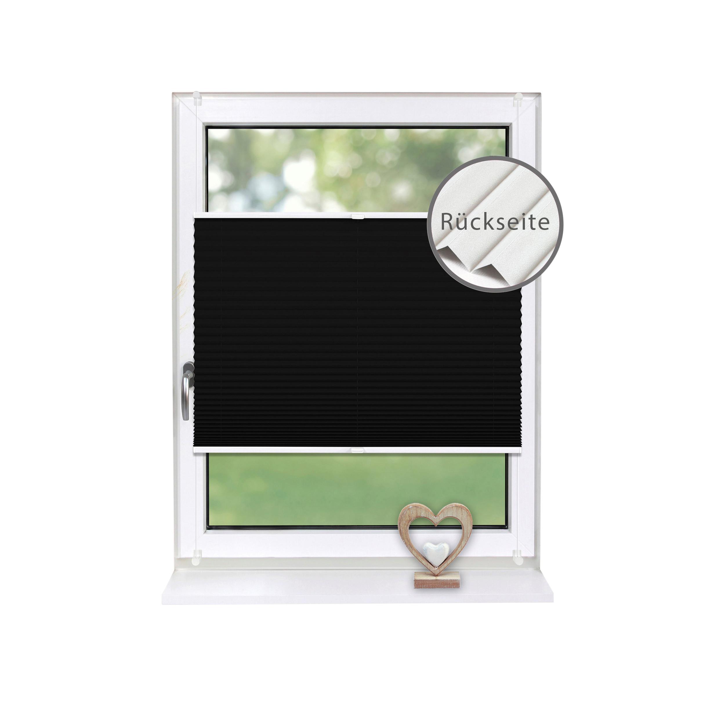 PLISSEE Thermo Basic 120 x 150cm Klemmfix ohne Bohren - Schwarz, Textil (120/150cm) - Deco-Raum