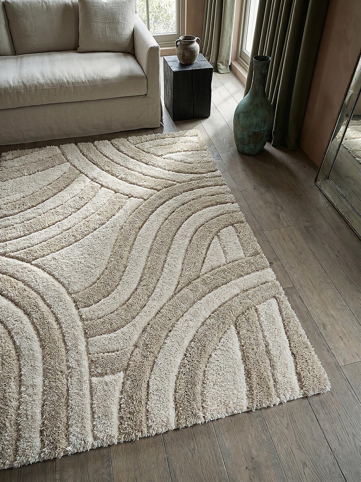 TEPPICH NADD, abstrakt, Natur, 200 x 290 cm - Beige, Textil (200/290cm) - KADIMA DESIGN