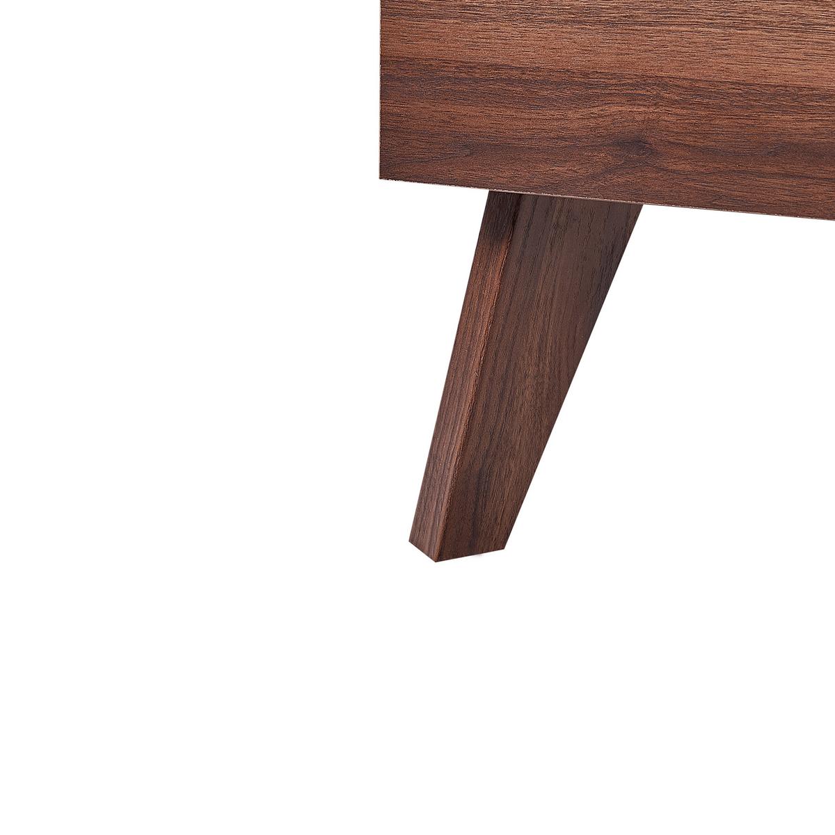 BETT mit Lattenrost 180/200 cm Braun Monpazier - Braun/Naturfarben, Holzwerkstoff (180/200cm) - Beliani