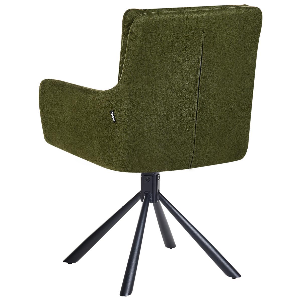 ESSZIMMERSTUHL 2er-Set Dunkelgrün Sardoal - Dunkelgrün/Schwarz, Textil (56/86/65cm) - Beliani