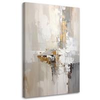 LEINWANDBILD, Beige graue Abstrakt - Grau, Textil (30/45cm) - Feeby