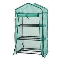 GEWÄCHSHAUS Chaam - Grün, Metall (69/125/49cm) - [en.casa]