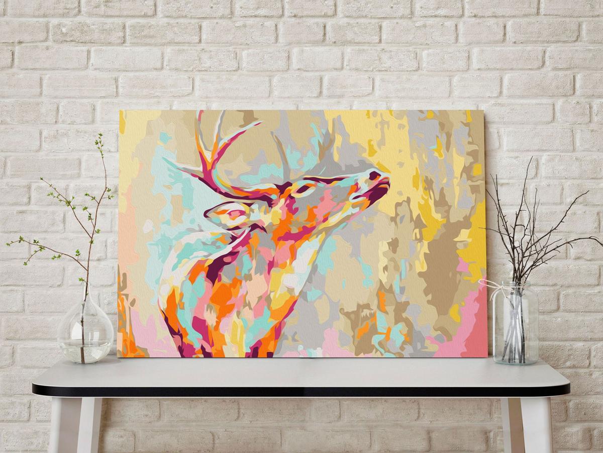 MALEN NACH ZAHLEN 50/40 cm - Multicolor, Textil (1.4/40cm) - KUNSTLOFT