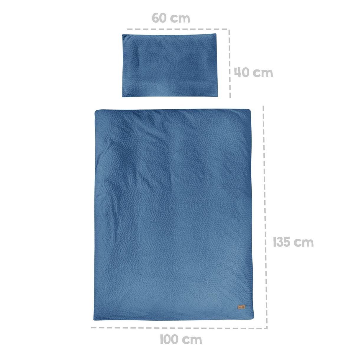 BABYBETTWÄSCHE 100x135 cm Seashells indigo - Blau, Textil (100/135cm) - Roba