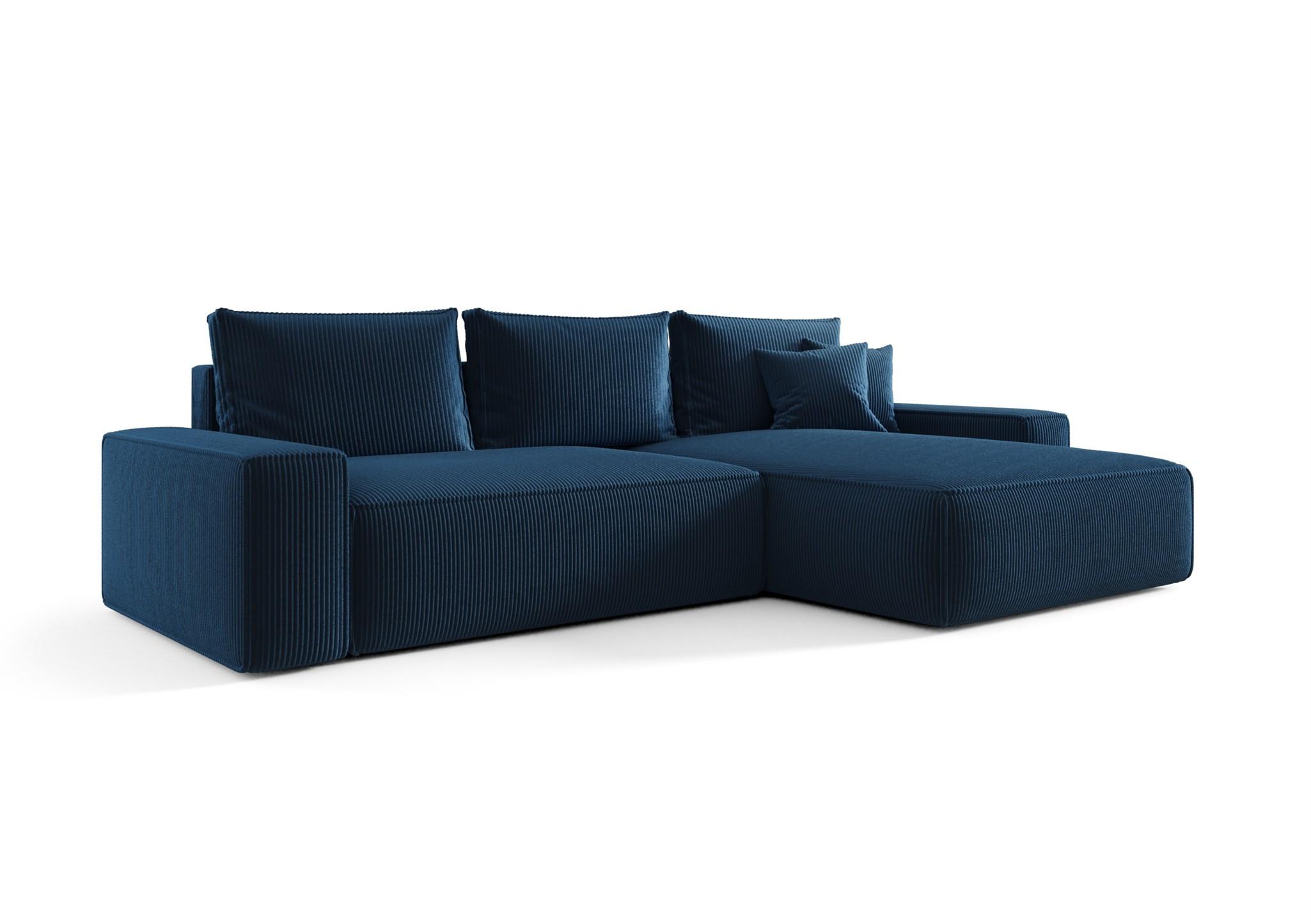 ECKSOFA Walken Mit Schlaffunktion - Blau, Holzwerkstoff/Textil (280/185cm) - Fun Möbel